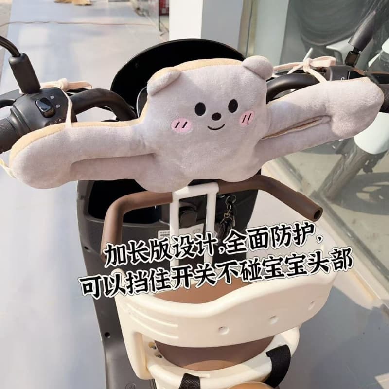 Electric scooter baby child seat anti-collision doll protection battery vehicle head cushion front infant headrest cotton