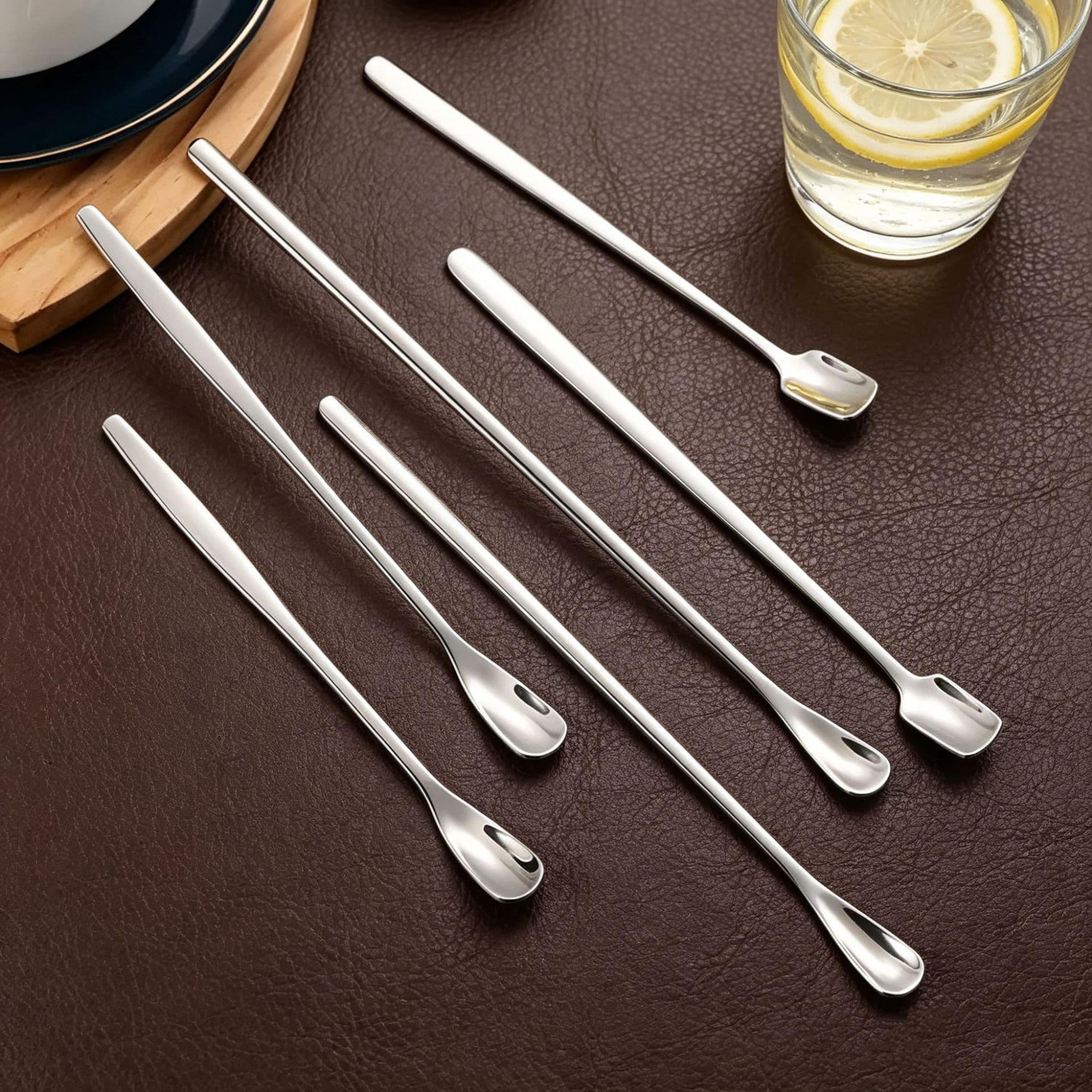 304 Stainless Steel Stirring Spoon Japanese Style Seasoning Spoon Gold Coffee Spoon Dessert Spoon Bar Spoon Long Handle Stirring Spoon