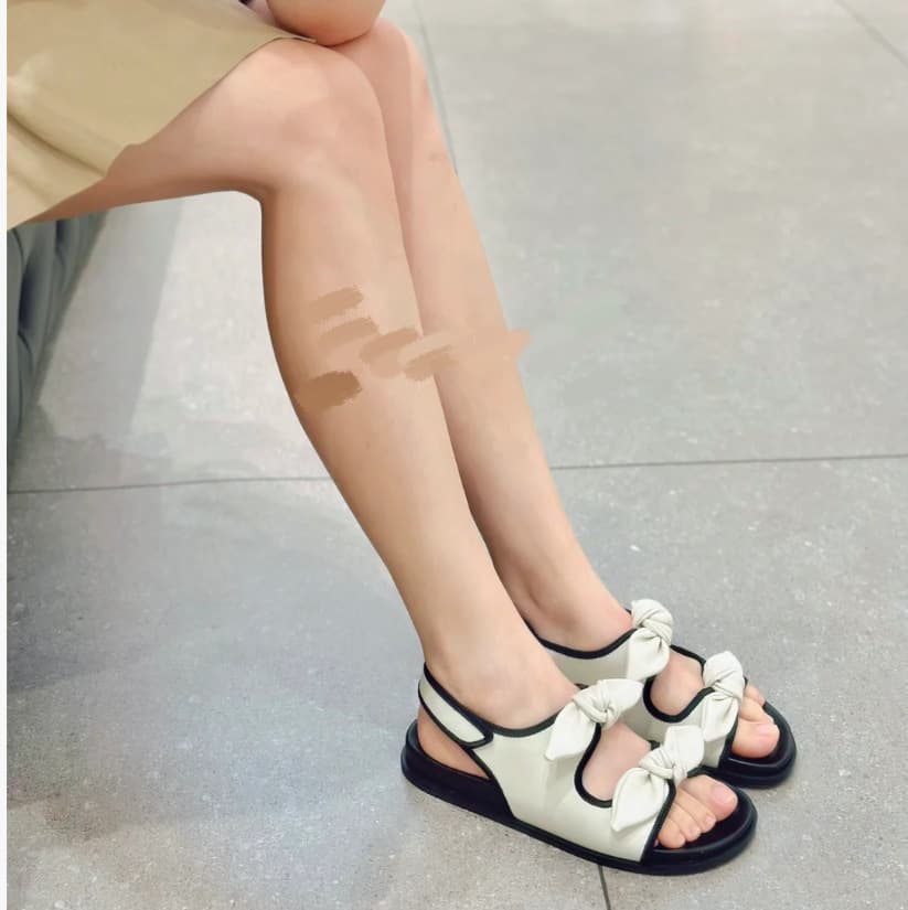 C Summer New Casual Thick Soft Sole Birkenstock Women Sandals Bow Vacation Beach Sandals K-70381175
