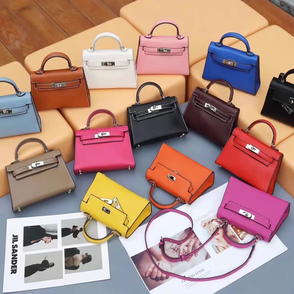 2026 New Trendy Second-Generation Genuine Leather Women's Bag, Fashionable Kelly Bag, Mini Small Bag, Shoulder Crossbody Handbag Kelly Bag