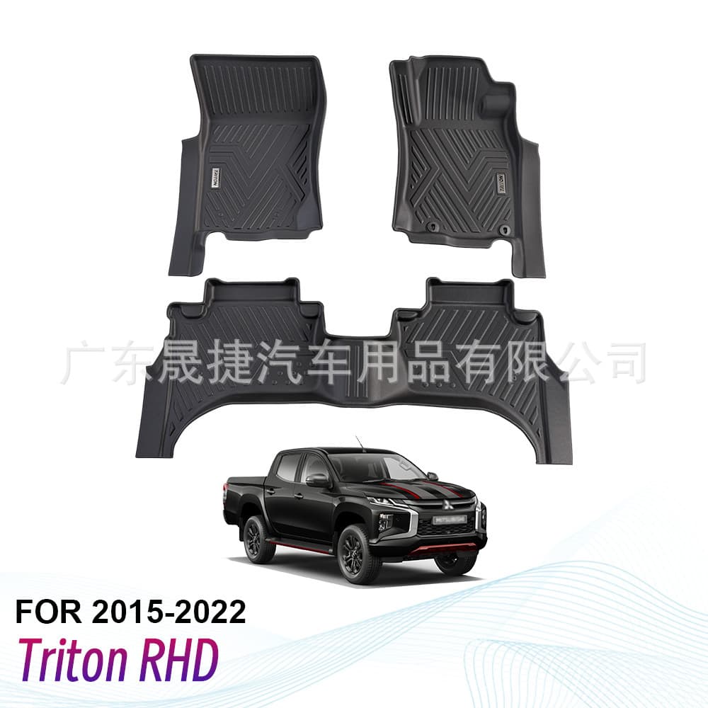 Wholesale High Quality Car Floor Mats for 2015-2022 Mitsubishi L200 Triton 4 Door Right Hand Drive