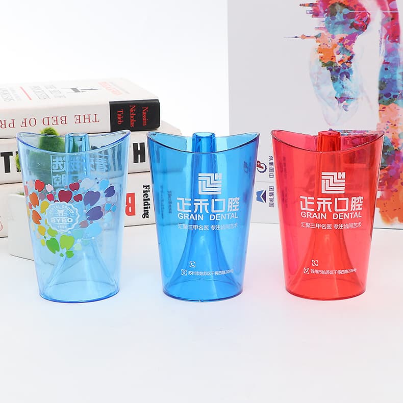 Summer New Plastic Transparent Mouthwash Cup, Customizable Medical Wash Cup, Bathroom and Office Water Cup and Tooth Mug
