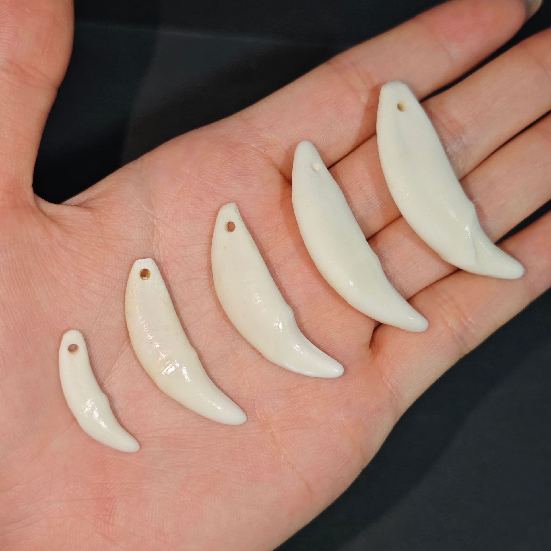 Genuine Dog Fang Wholesale Teeth Pendant Bleached Black Dog Fang Tibetan Mastiff Necklace Accessories Wolf Tooth Style Tibetan Silver Hanging Charm