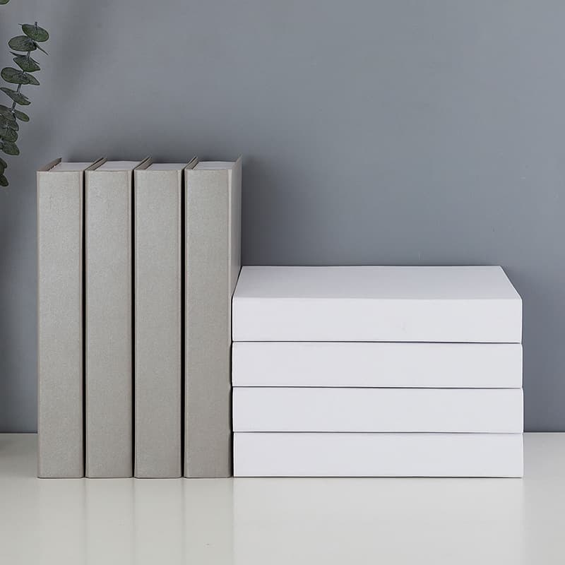 Solid Color Blank Fake Book Decorative Book Prop Model Photography Prop for Hotel Soft Decoration