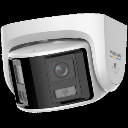 Hikvision 180° Dual-Lens Wide Angle PoE Surveillance Camera, Binocular True Full-Color, 4MP/6MP