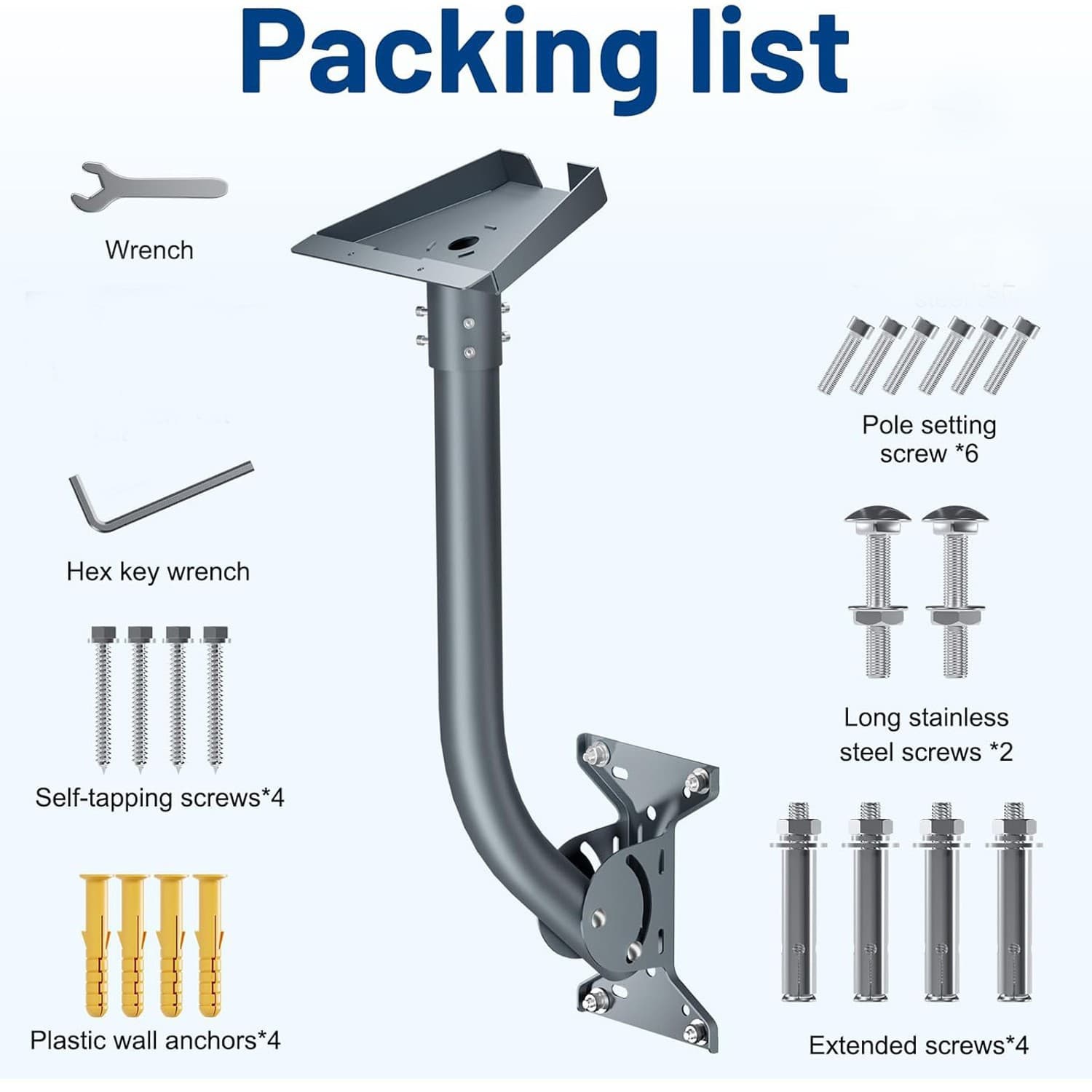 Amazon Hot-Selling Cross-border Compatible with V4 Third Generation Metal Bent Tube Base Mount Exterior Wall Bracket