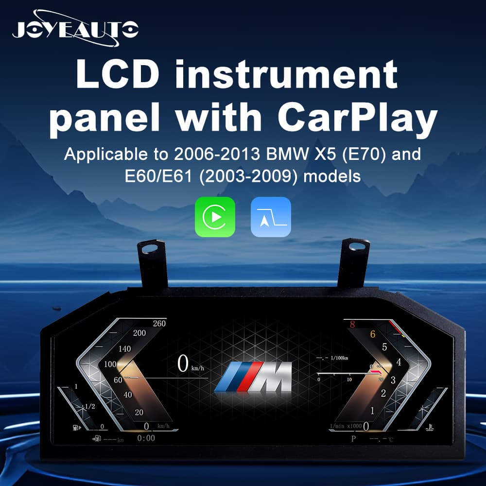 High-Definition Large Screen LCD Speed Display Upgrade for BMW Old to New Model Conversion with CarPlay Instrument Cluster
