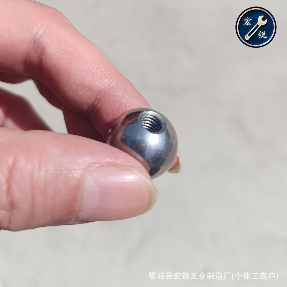 Carbon Steel Tapping Steel Balls, Solid Punched Steel Balls, Glossy Threaded Iron Balls, Drilled Ball Heads, Half-Hole Iron Balls, Blind Hole Ball Heads