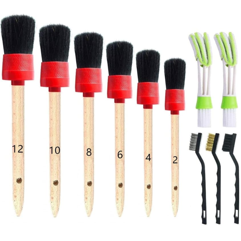 Cross-border Hot Selling Car Beauty Washing Tool Detail Brush 11-Piece Set Car Wash Brush Air Vent Brush Tire Brush