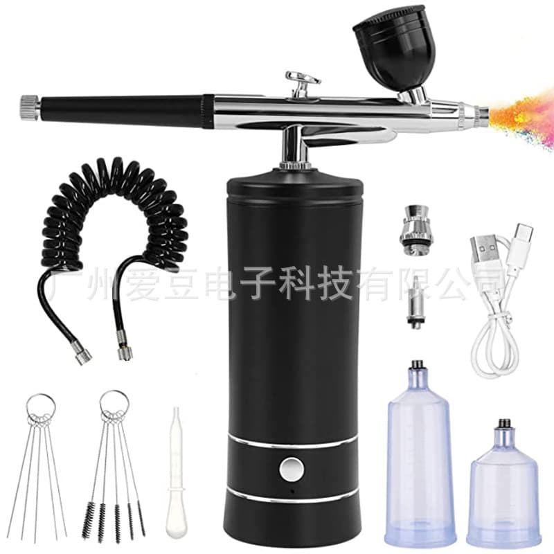 Electric Oxygen Infusion Spray Gun for Coloring, Beauty, Nail Art Painting, Metal Paint Shell, Long Battery Life