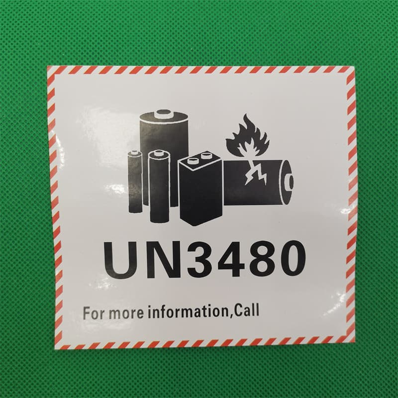 Foreign trade shipping mark printing with lithium battery built-in battery cell outer box customs UN3481 UN3480 label