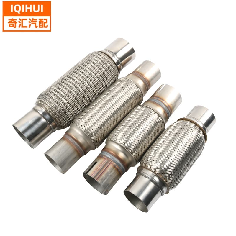 Commercial Vehicle Exhaust Flexible Hose with Welded Pipe Exhaust Bellows Factory Direct Supply Exhaust Pipe Anti-Vibration Flexible Connection