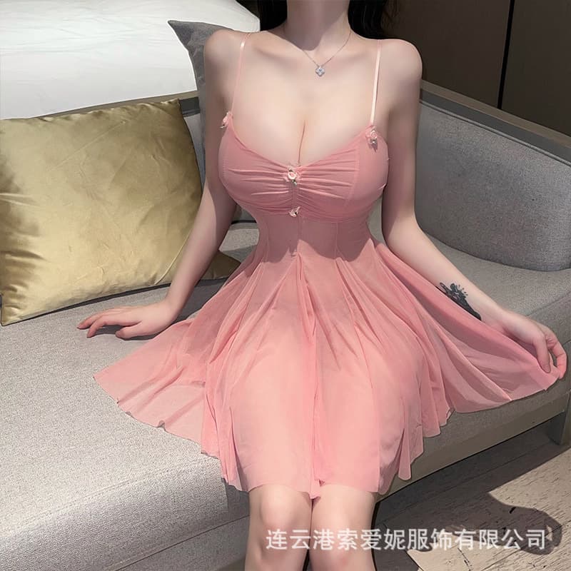 Pure lust style bride provocative sexy lingerie sexy mesh see-through pajamas hot female suspender nightgown passion 9838
