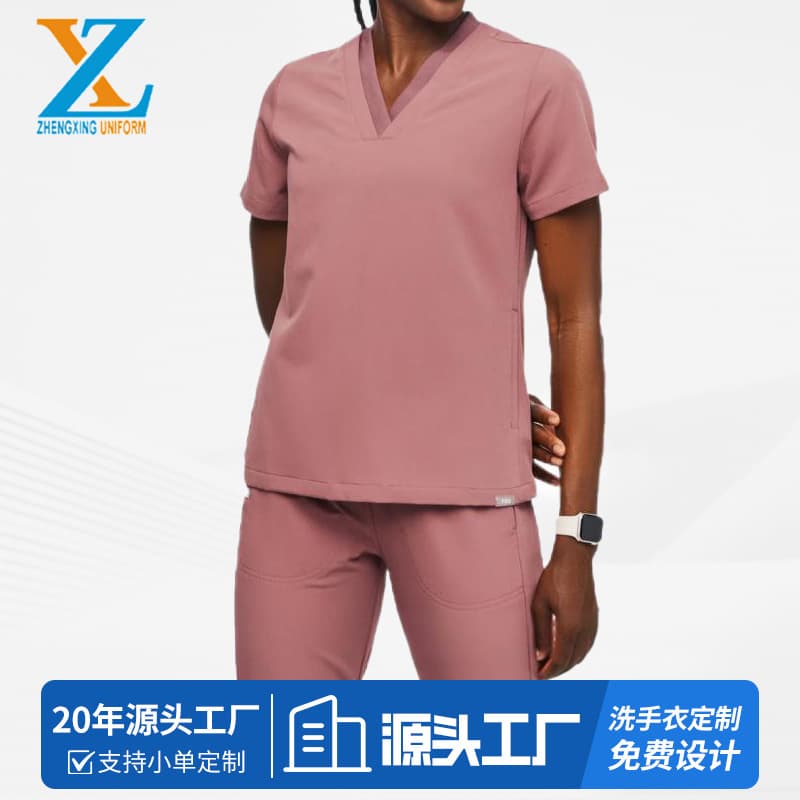 High-End Surgical Gown Dental Operating Room Scrub Top Elastic Women's Scrub Suit Doctor Nurse Oral Workwear Set