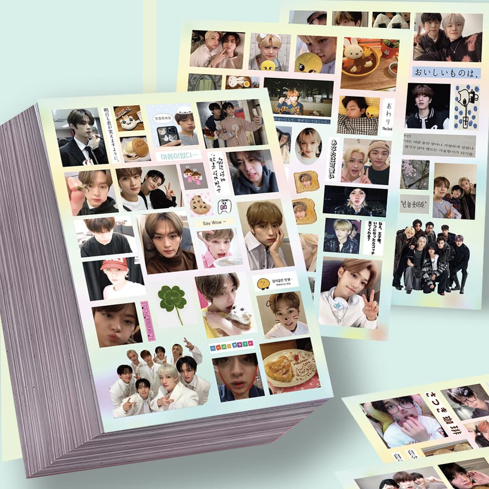 8 StrayKids Cutout Stickers - Lee Know, Felix - Ins Style Korean Pop Group Journal Decals Waterproof Stickers