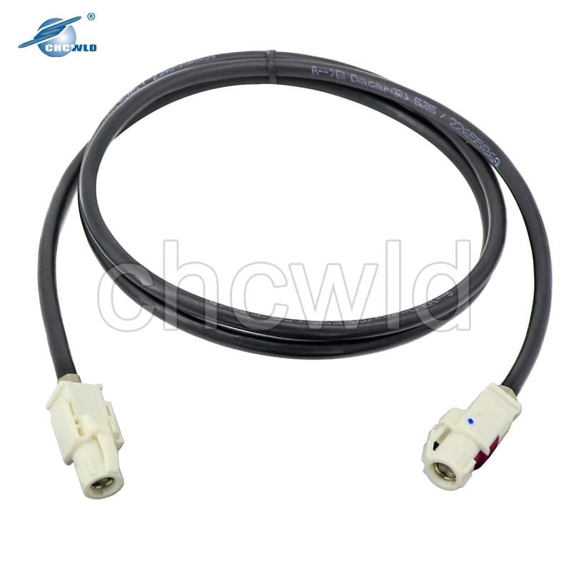 Mini Fakra White 4-in-1 Board-to-Wire Connector with Dual Lock for Stable Signal Transmission