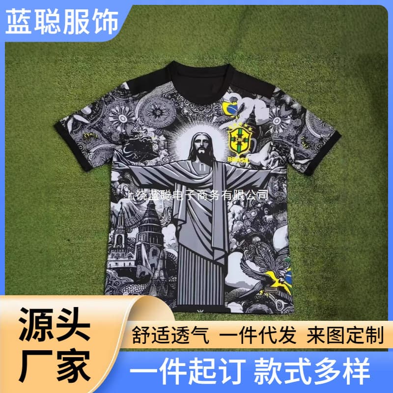Station Summer Round Neck Short Sleeve Printed Jersey Unisex Loose Pullover Street Hip-hop Style Sports Shirt Black
