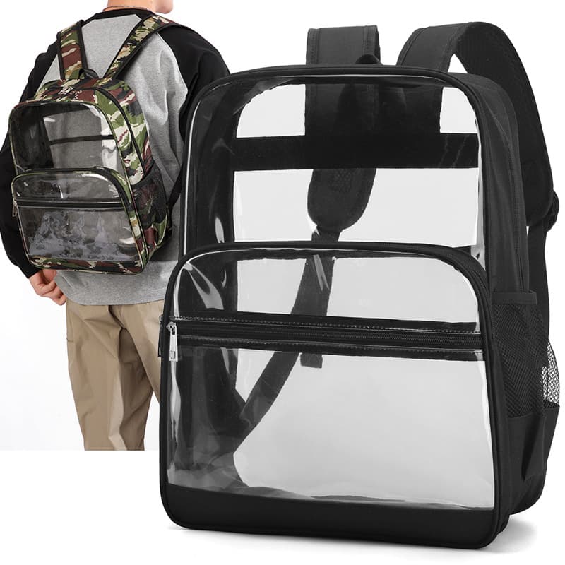Cross-border Amazon Privacy Protection Transparent Bag School Large Capacity Transparent Student Backpack Eco-friendly PVC Schoolbag