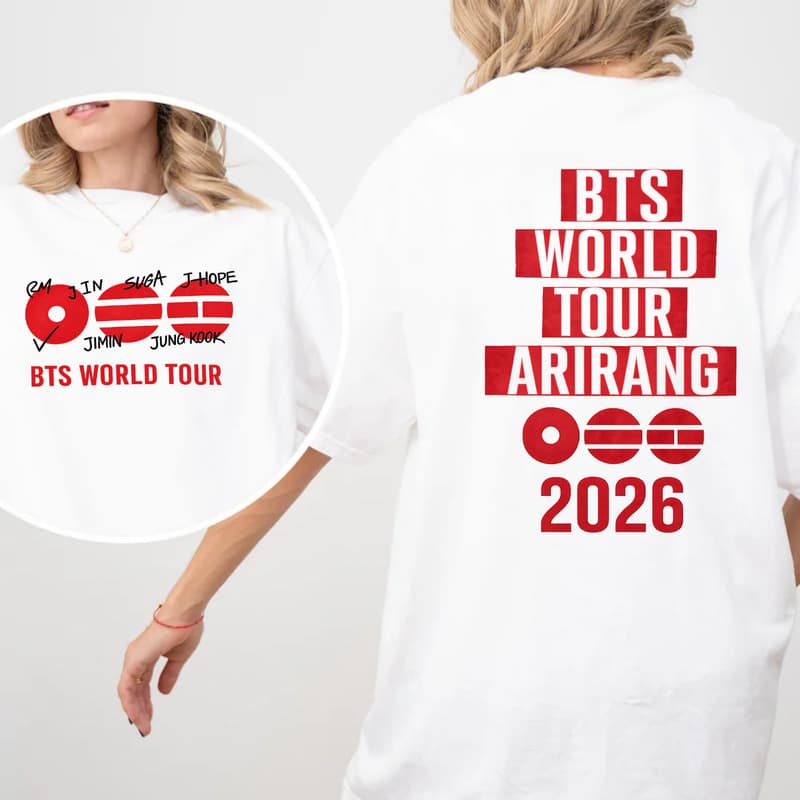 Ouma Cotton BTS Shirt Kpop Style Graphic Retro Music BTS Fan T-Shirt