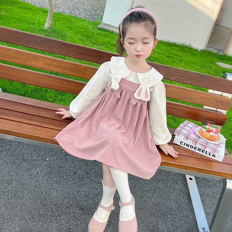 Girls' Suspenders Skirt Set Spring Autumn 2026 New Style Trendy Fashionable Kids Clothes Fall Two-Piece Girls Autumn