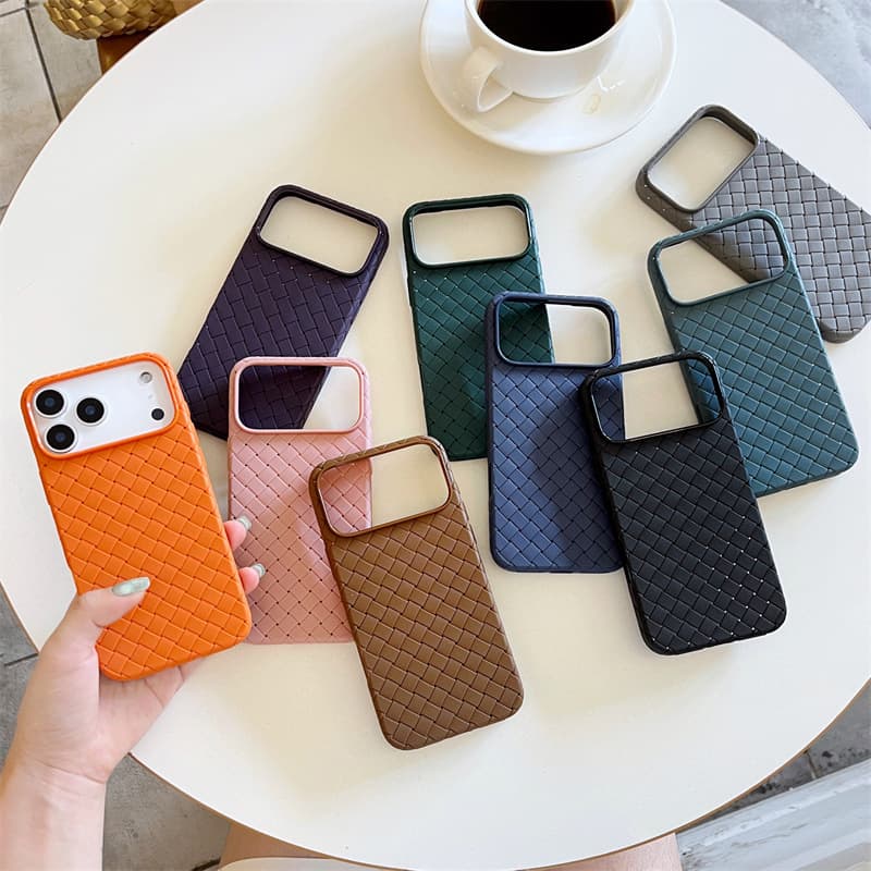 European and American Heat Dissipation Braided TPU Phone Case Compatible with Apple iPhone 17 Pro Max, i16 Protective Soft Cover