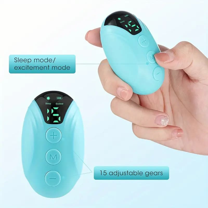 Cross-border bestseller microcurrent smart sleep aid handheld stress relief sleep device with low-frequency pulse for anxiety and insomnia, 15 levels
