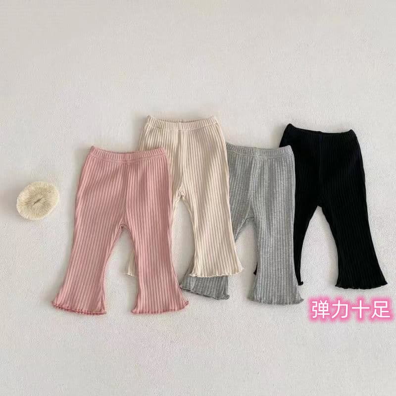 Korean version ~ New style girls' leggings cotton stretch leggings baby bell bottoms pants girls thin