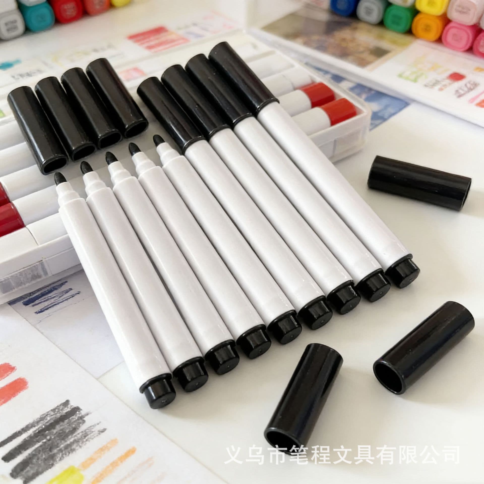 Black Whiteboard Marker Erasable Marker Pen Non-Toxic for Children Graffiti Drawing Blackboard Pen Teacher Teaching Training Board Pen