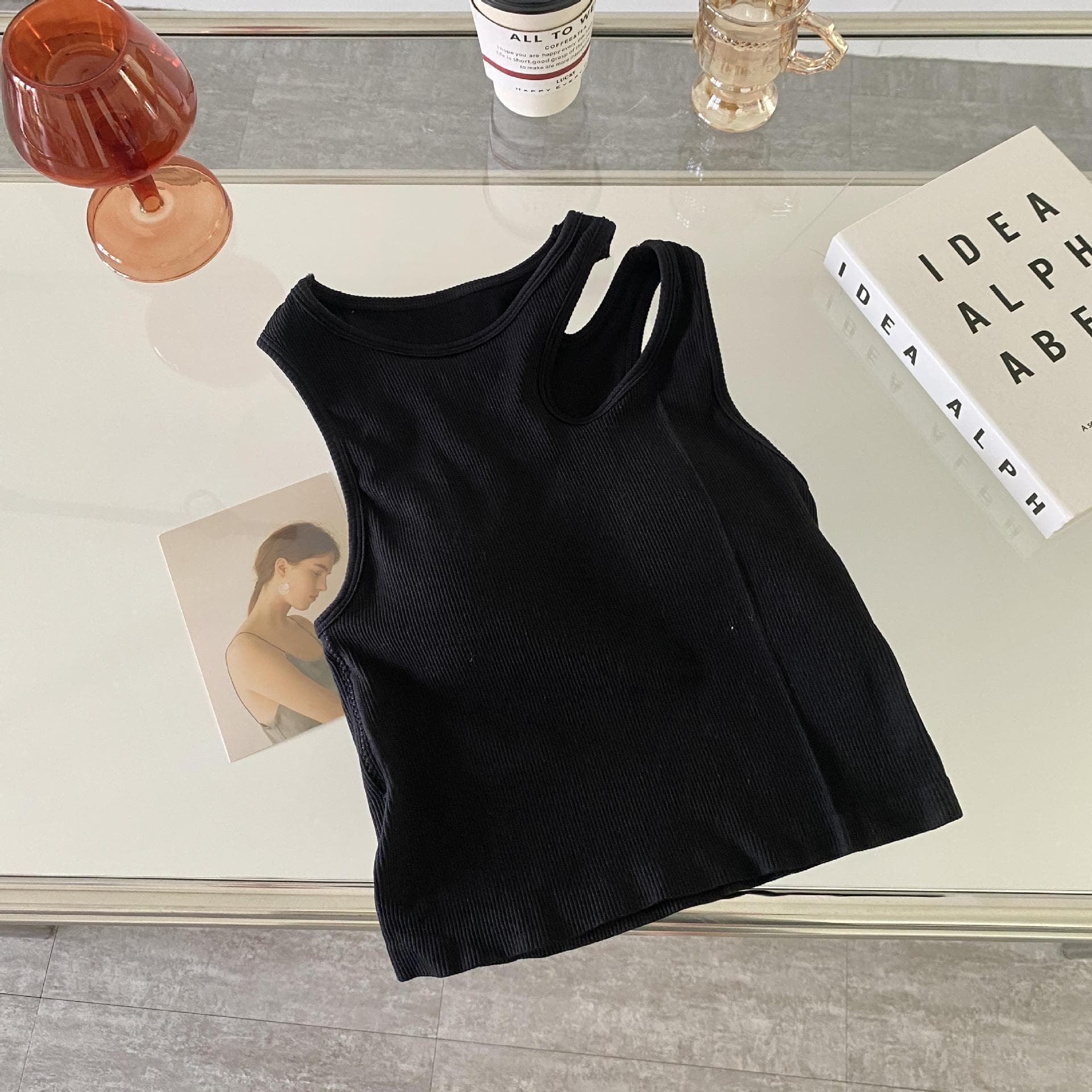 Off-Shoulder Top for Women, Stylish Summer New Arrival, Elegant Slim Fit Camisole Vest, Fashionable Inner Layer or Outerwear