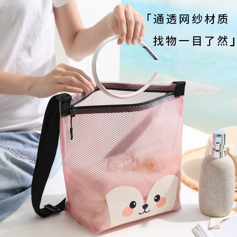 EVA Cartoon Waterproof Shoulder Bag Swim Bag Transparent Beach Bag Large Capacity Swimsuit Wash Storage Bag