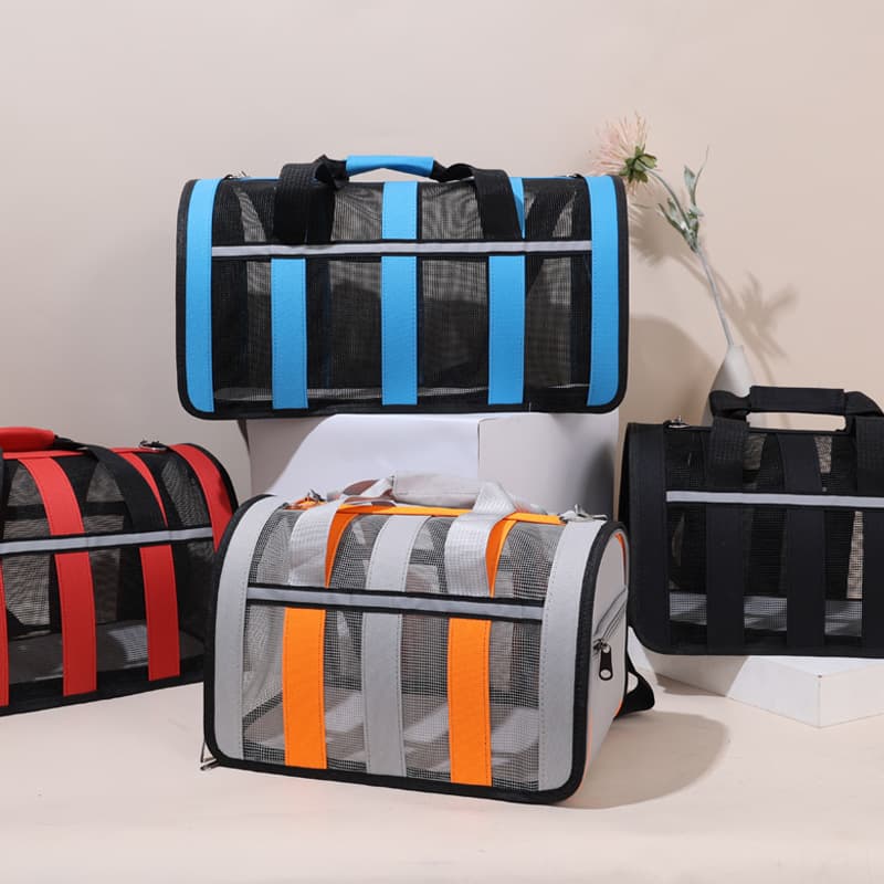 Cat Carrier Bag Portable Large Space Pet Tote Mesh Breathable Foldable Cat Dog Travel Pet Bag