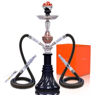 Cross-border Image Dual-Hose Arabic Hookah Set Medium 2-Hose Bar KTV Hookah Multi-Hose Glass