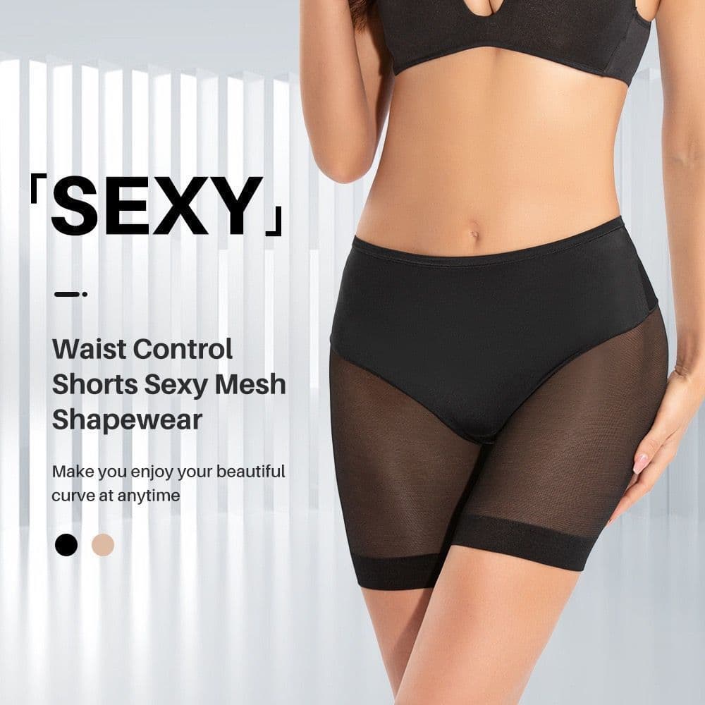 Black Base Layer Tights Sheer Safety Shorts 2-in-1 Ultra Lifting Butt Shaping Tight Base Layer Inner Wear