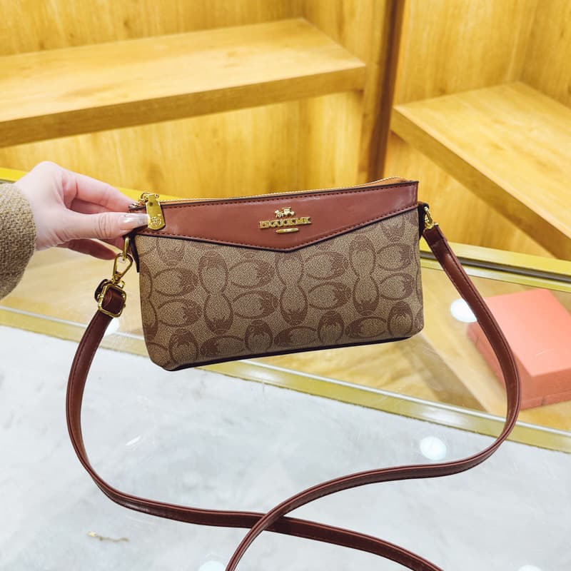 Cross-border Best-selling Women's Bag 2026 New French Vintage Printed Crossbody Bag Export Women's Handbag Underarm Shoulder Bag Trendy