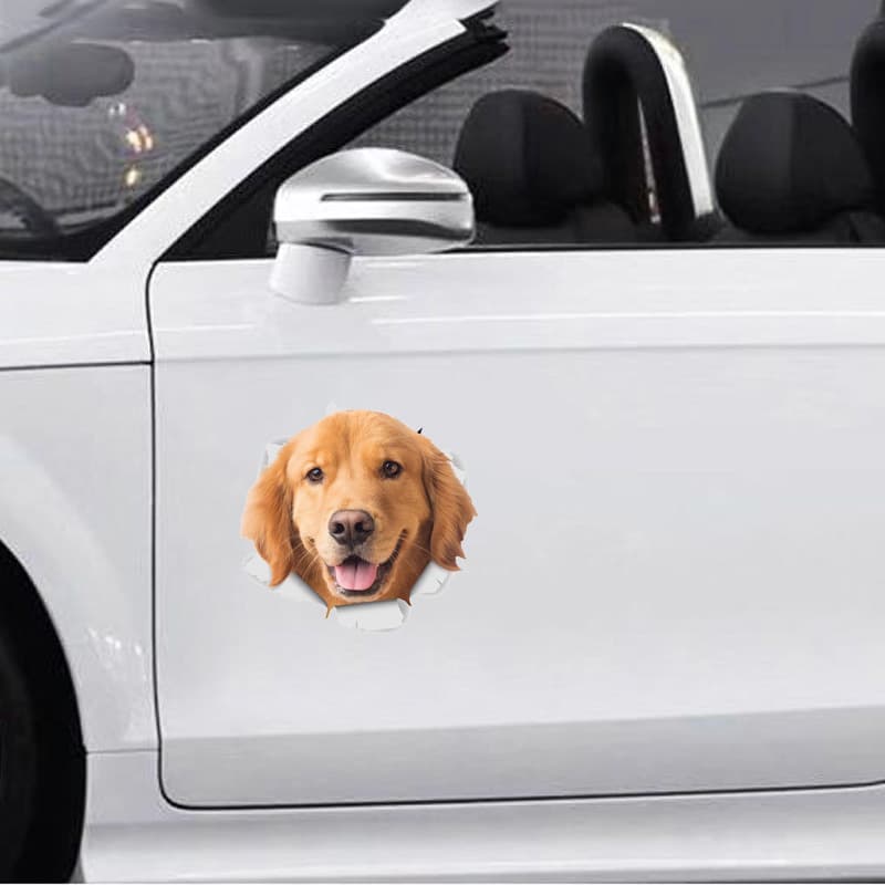 Cross-border foreign trade animal car stickers creative hole car stickers personalized glass wall stickers waterproof and sunscreen