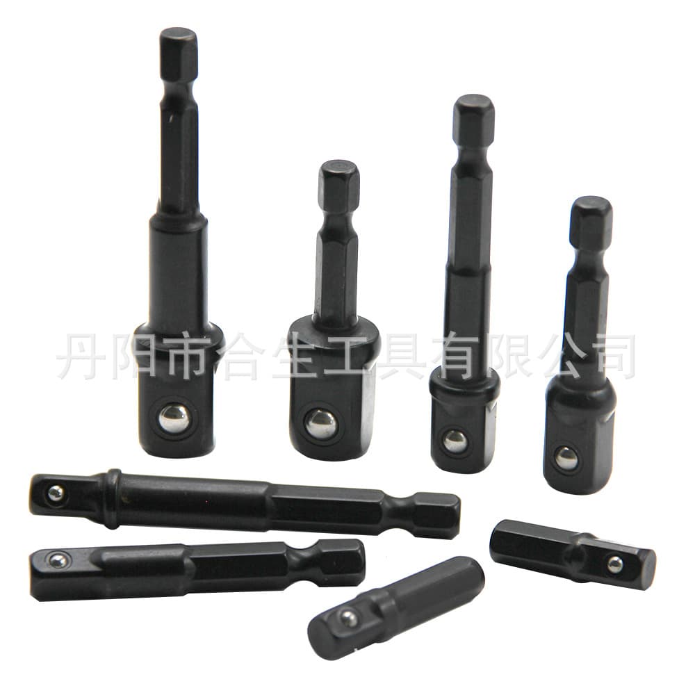 Black Hex Shank 8-Piece Electric Screw Steel Ball Extension Bar 3-Piece Socket Conversion Rod Rivet Ball Extension Bar Cross-Border