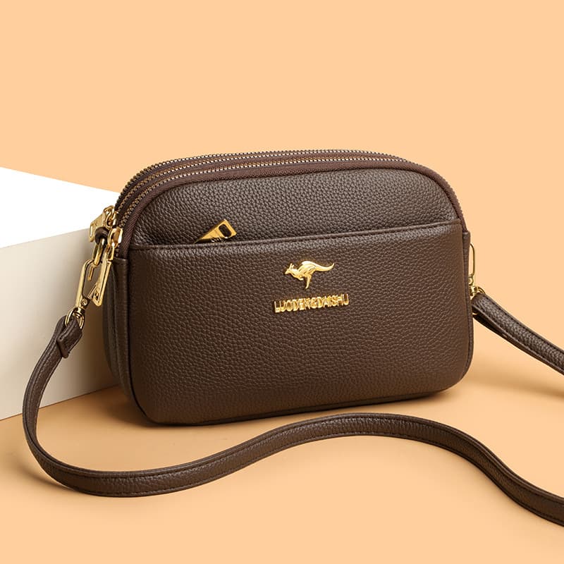 Cross-border 2026 New Fashion Versatile Soft Leather Shoulder Bag Premium Multi-layer Mom Bag Women's Crossbody Bag