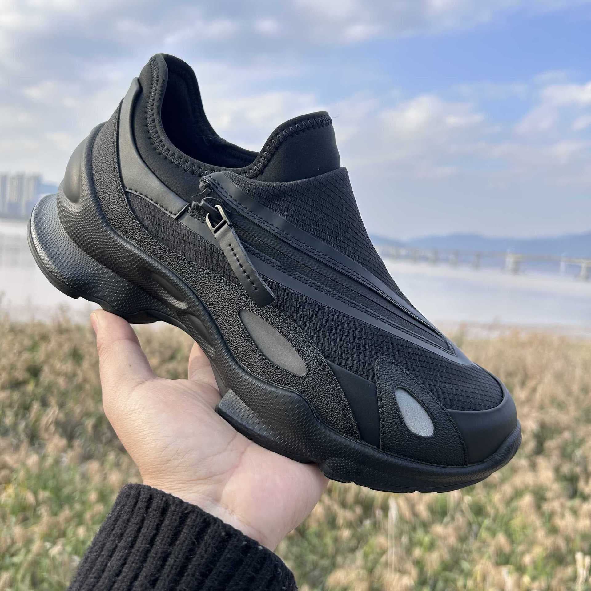 2026 Summer Autumn New Men's Shoes Simple Versatile Casual Shoes Ice Silk Fabric Waterproof Shoes Black Shoes Sports Shoes Men Wholesale
