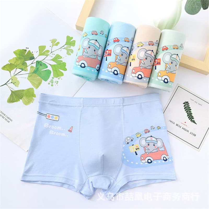 Children's Boxer Briefs Modal Cotton Boys Girls Big Medium Small Kids Baby Cotton Underwear Student Shorts Wholesale