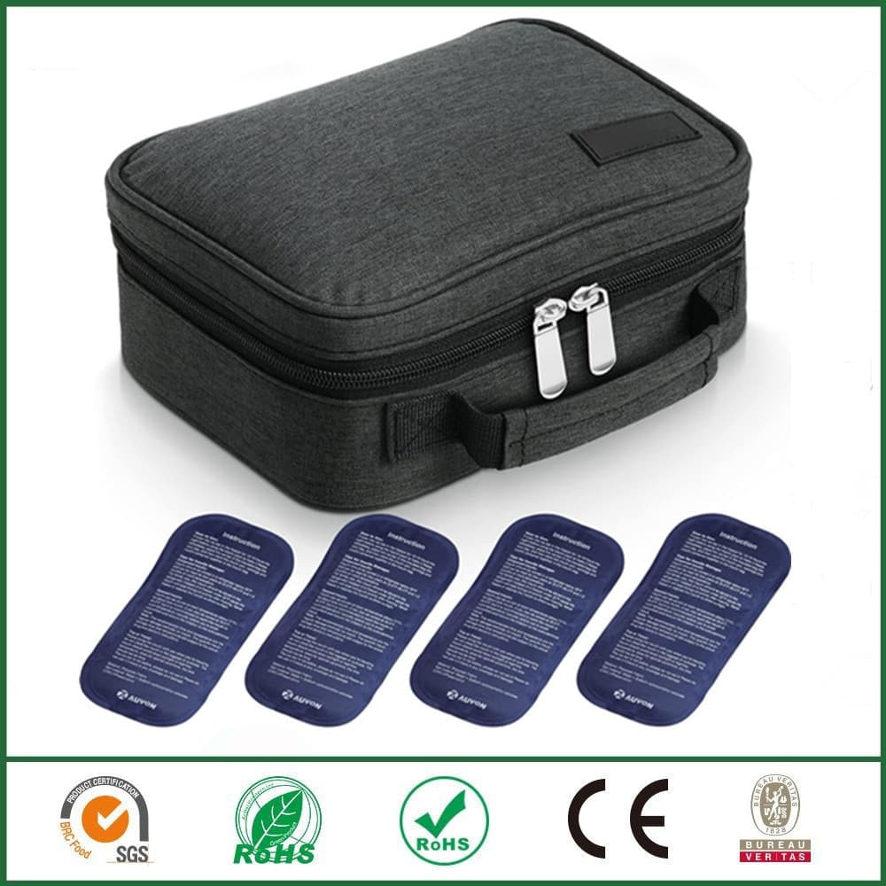 Insulin Cooler Travel Case Extended Cooling Effect Certified Pharmaceutical Cooler Bag Holds 8 Insulin Pens