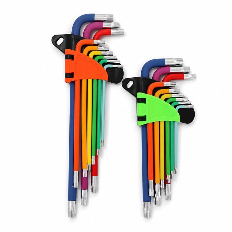 Boxed Ball-End Hex Key Set CR-V Chrome Vanadium Steel Long Ball-End Hex Wrench Set for Home and Auto Repair Hardware