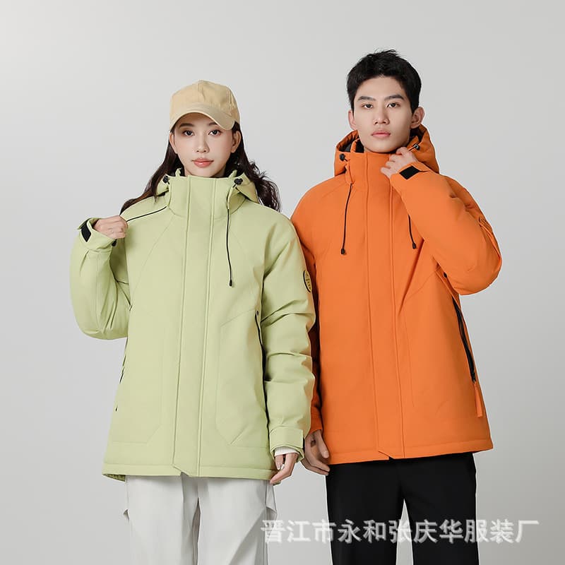 Graphene hooded cotton jacket men's cross-border couple windproof warm cotton jacket women's thickened outdoor mountain style mountaineering wear wholesale