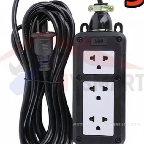 Southeast Asia Thailand Export Power Socket, Three Round Pin Socket, Rubber-coated Explosion-proof Floor Socket with Clamp