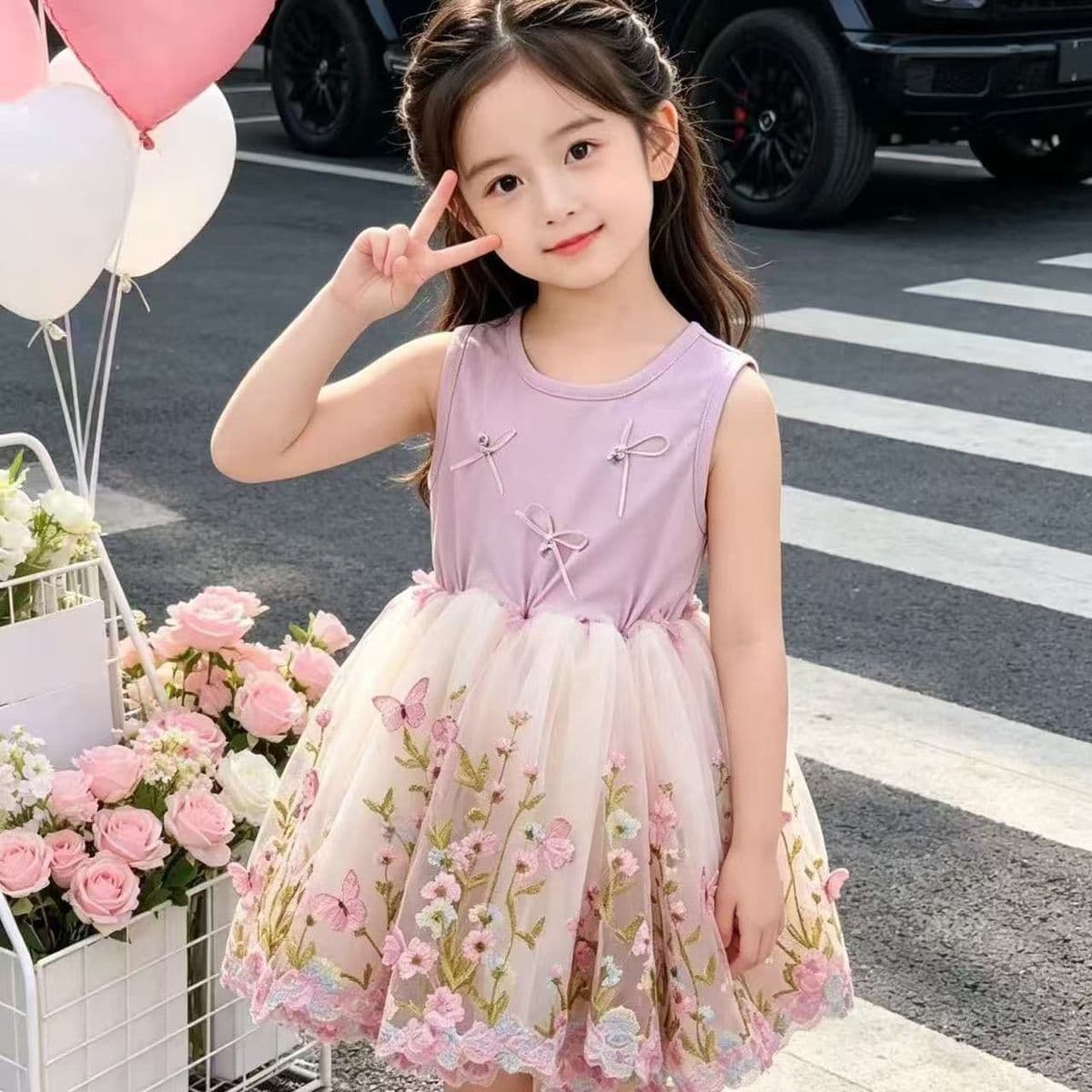 Summer Thin One-piece Sleeveless Coverall Baby Girl Princess Style Super Cute and Western Style Thin Triangular Coverall Skirt