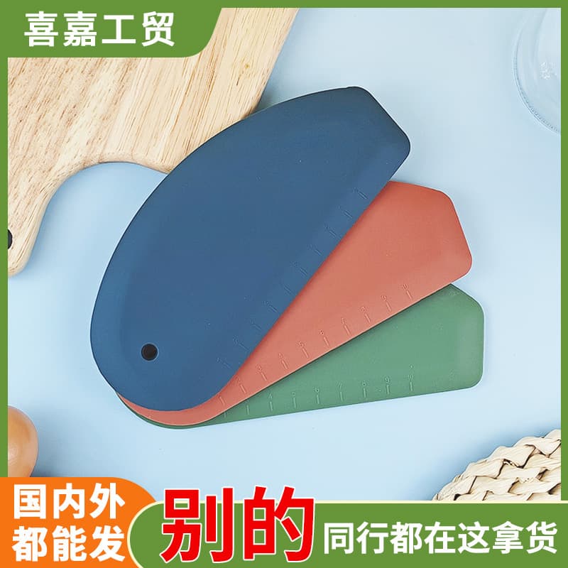 Cake Cream Silicone Spatula with Scale Ruler Multi-Function Dough Cutter Food Grade Pastry Cutter Wholesale
