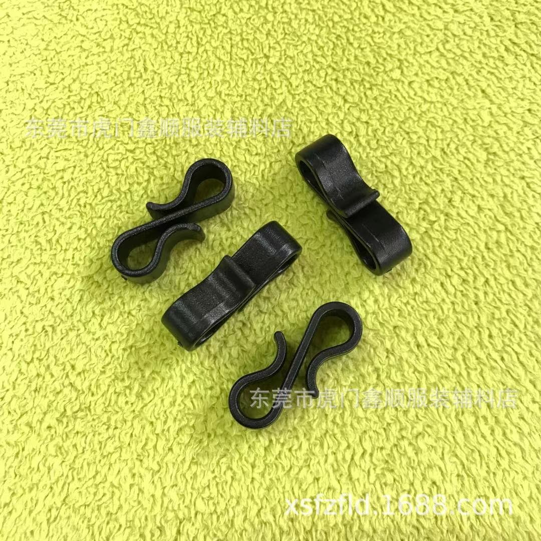 In-stock supply of plastic S-hooks, small accessory hooks, double-ended hook buckles, eco-friendly plastic hook buckles.