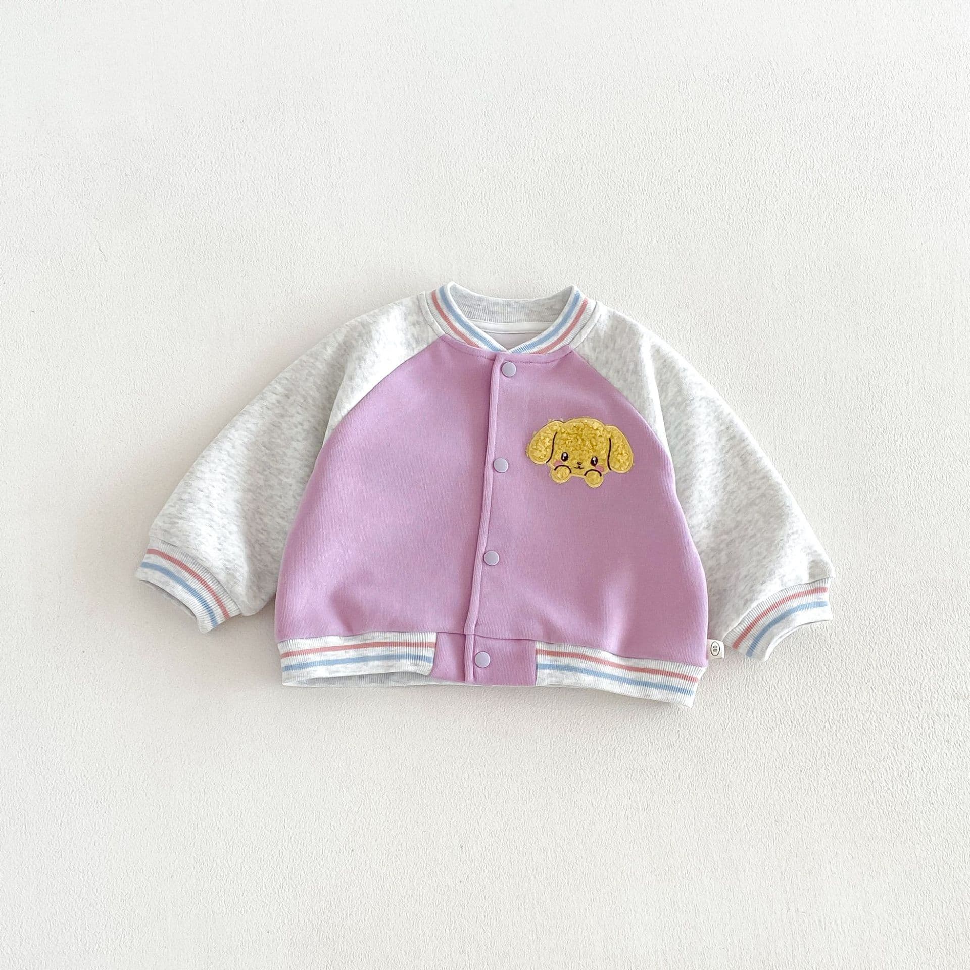 Girls' Cute Cat Jacket 2026 New Autumn Baby Korean Raglan Sleeve Cartoon Baseball Jacket Children Fall Wear