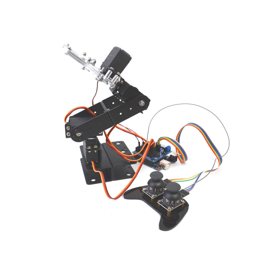 Four degrees of freedom robotic arm robot for arduino aluminum alloy metal remote control handle ps2 kit