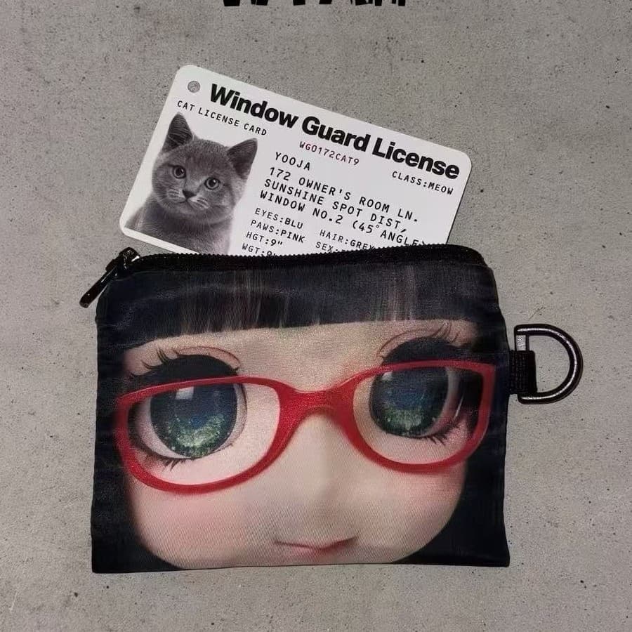 Korean Niche Design Anime Comic Girl Coin Purse Small Storage Bag Light Subculture Pendant Fashionable Personalized HH