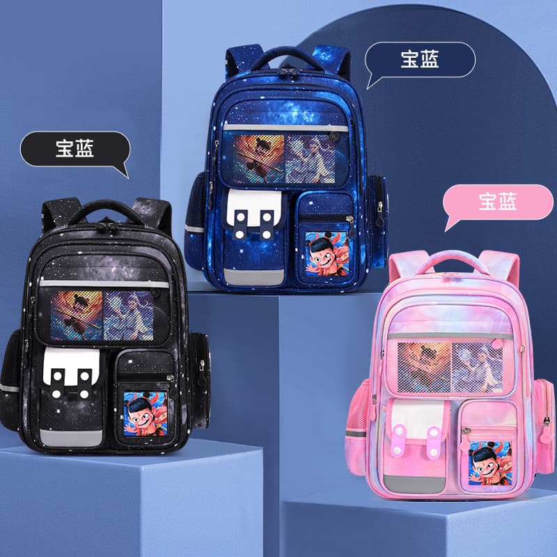 New bag starry sky primary school bag first and sixth grade backpack lightweight burden-reducing large capacity children's backpack wholesale